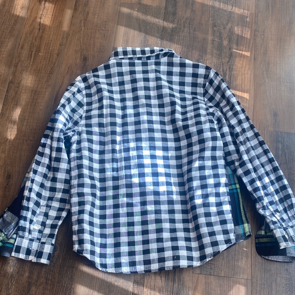 Bundle Wonder Nation Black and White Plaid Shirt - Picture 15 of 16